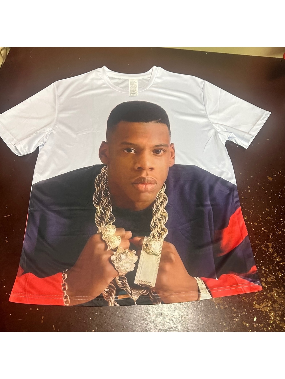 Jay-Z, Sean Carter, custom old school 3-D print T-shirt XL
